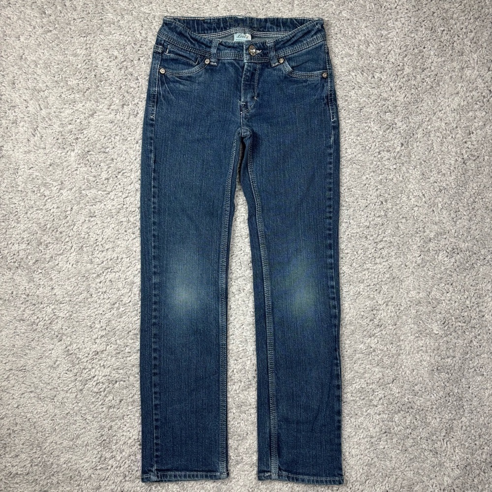 Levi's Jeans Girls 8 Classic Straight Leg Regular Stretch Casual Adjustable Wais